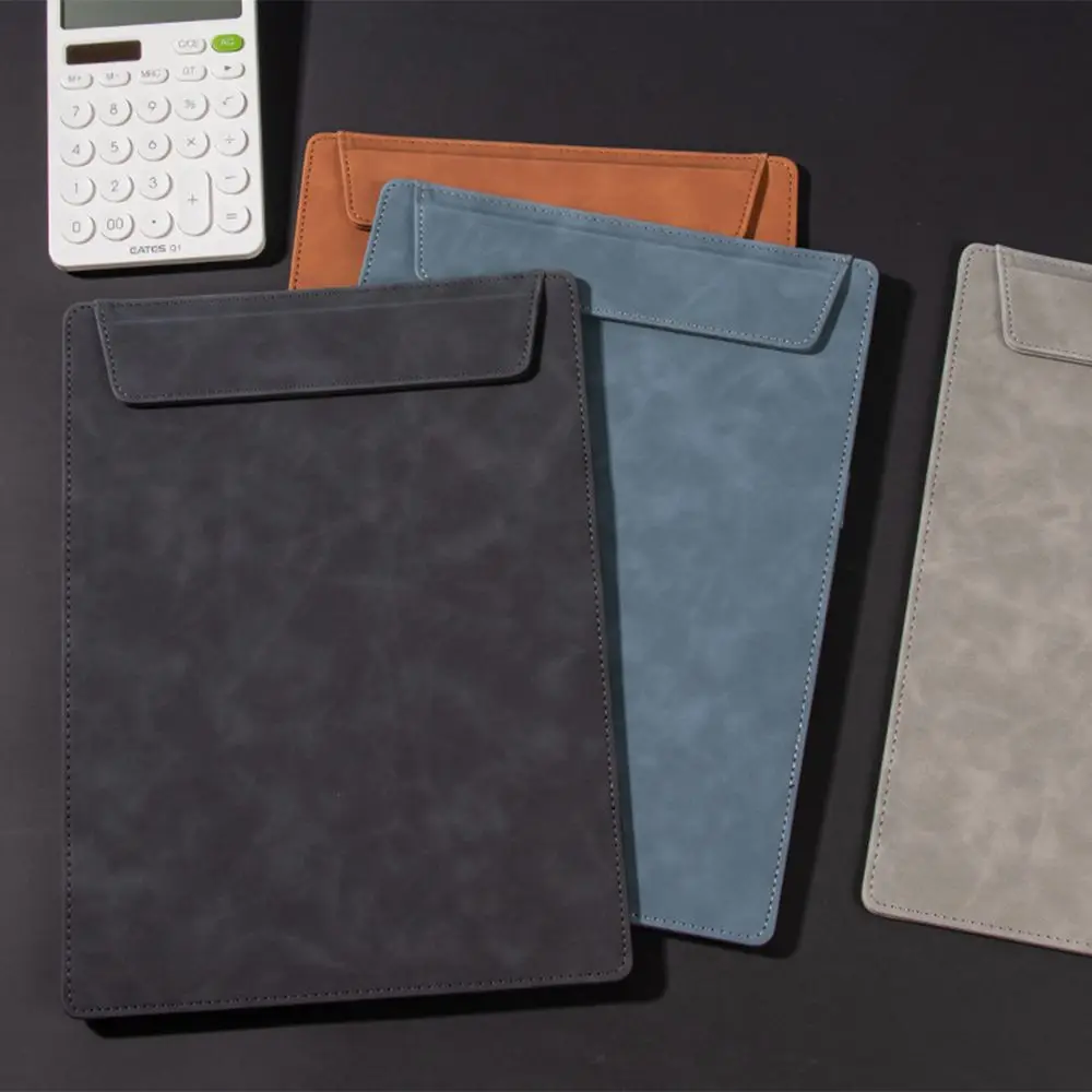 

Multifunctional A4 Leather Magnetic Buckle Folder PU Leather Large Capacity Document File Waterproof Thickened Storage File Bag
