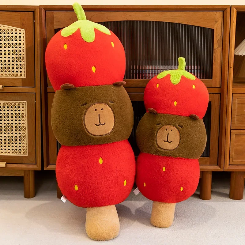 Jouets en peluche série Capybara créative Kawaii 60-80cm, animaux en peluche de dessin animé, ornement d'intérieur doux pour oreillers pour enfants, nouvelle collection