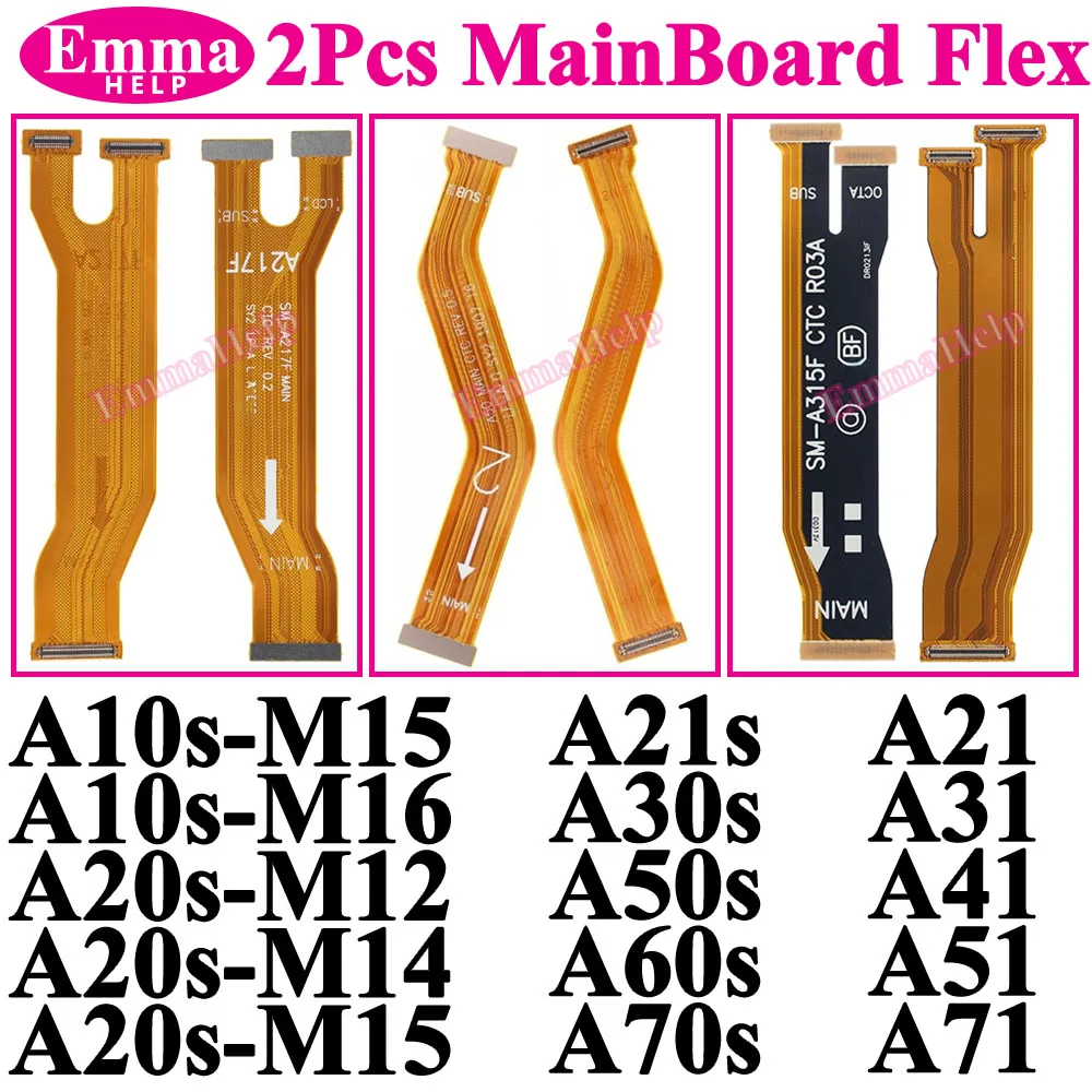 2pcs Mainboard Main Flex Cable for SamSung A10s A21s A31 A41 A51 A71 A20s A30s A50s M12 M15