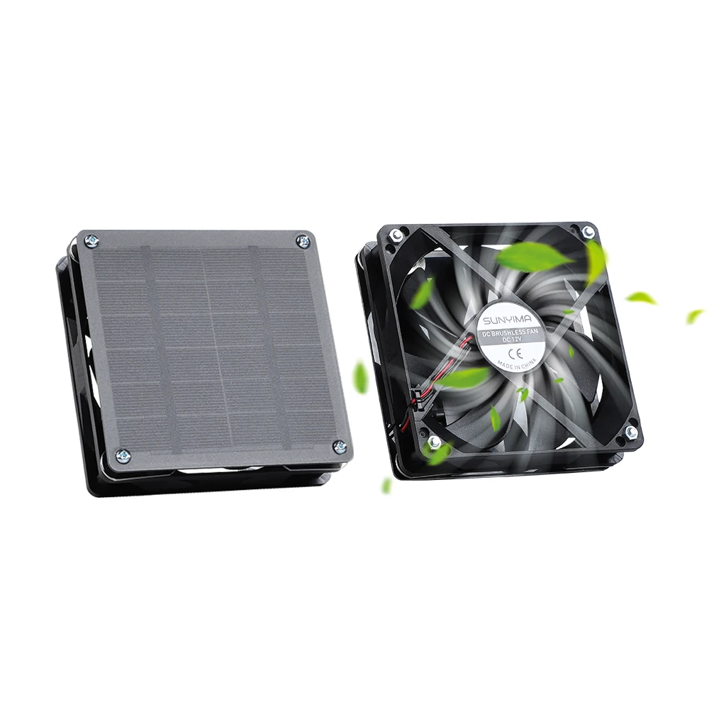 

SUNYIMA Solar Fan, 2 x 2.5 W Solar Panel Fan for Small Chicken Coops, Greenhouses, Sheds, Pet Houses, Window Exhaust