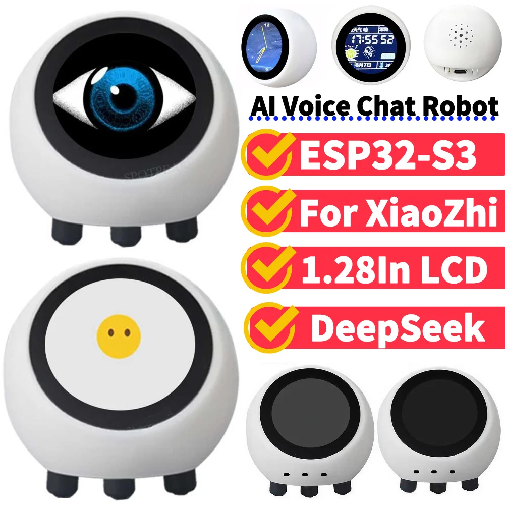 

DeepSeek Compatible AI Voice Chat Robot Ball For XiaoZhi ESP32-S3 Development Board 1.28In LCD Screen Home Smart Assistan Robot