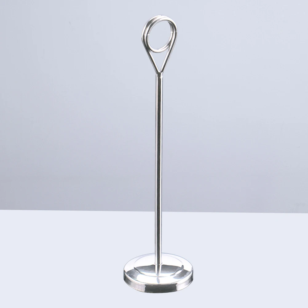 

Table Number Card Holders 8 Inch Silver Memo Clip For Wedding Party Restaurant Menu Photo Note Clamp Folder Table