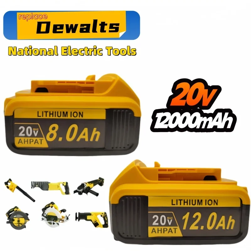 

DCB200 20v 8.0Ah lithium-ion battery,replacing DeWalt 18v rechargeable battery DCB184 DCB200 DCB182 DCB180 DCB181 DCB182 DCB201