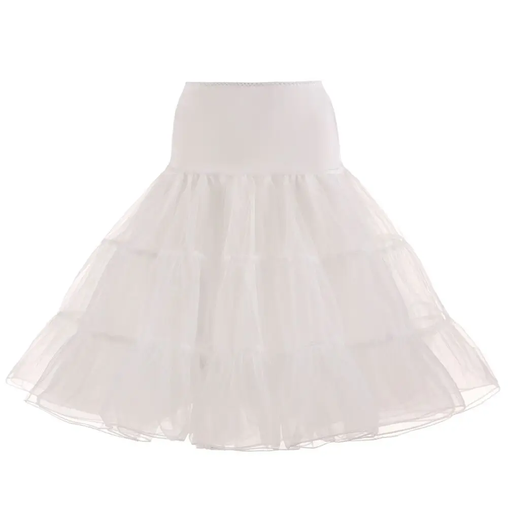 YOUXI Kurzer Tutu Petticoat Krinoline 50er Jahre Swing Vintage Tutu 26" Retro Unterrock Petticoat Fancy Net Rockabilly 3