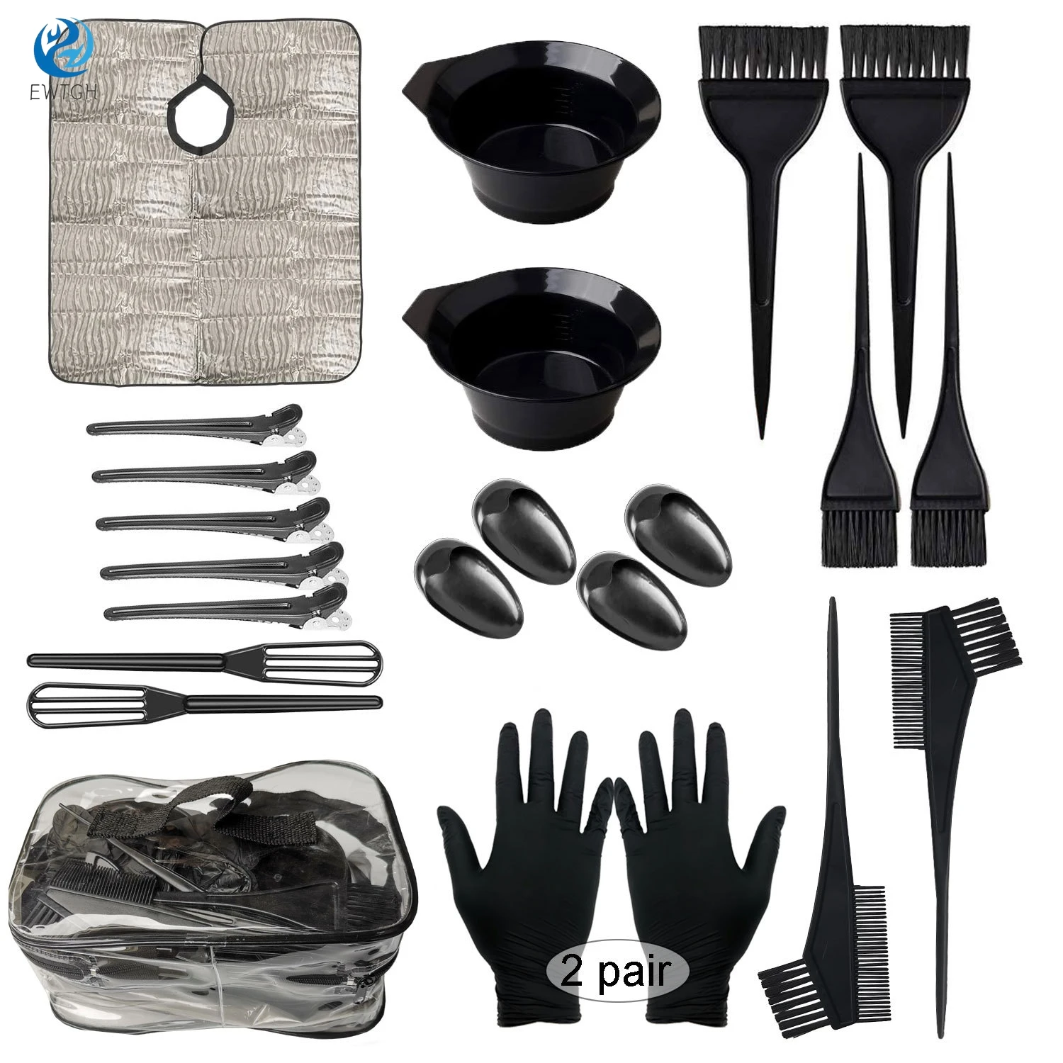 

Hair Dye Kit Hair Dye Tools Hairdressing Styling Accessories With Hair Dye Color Mixer Hair Dye Brush Bowl Salon Hair