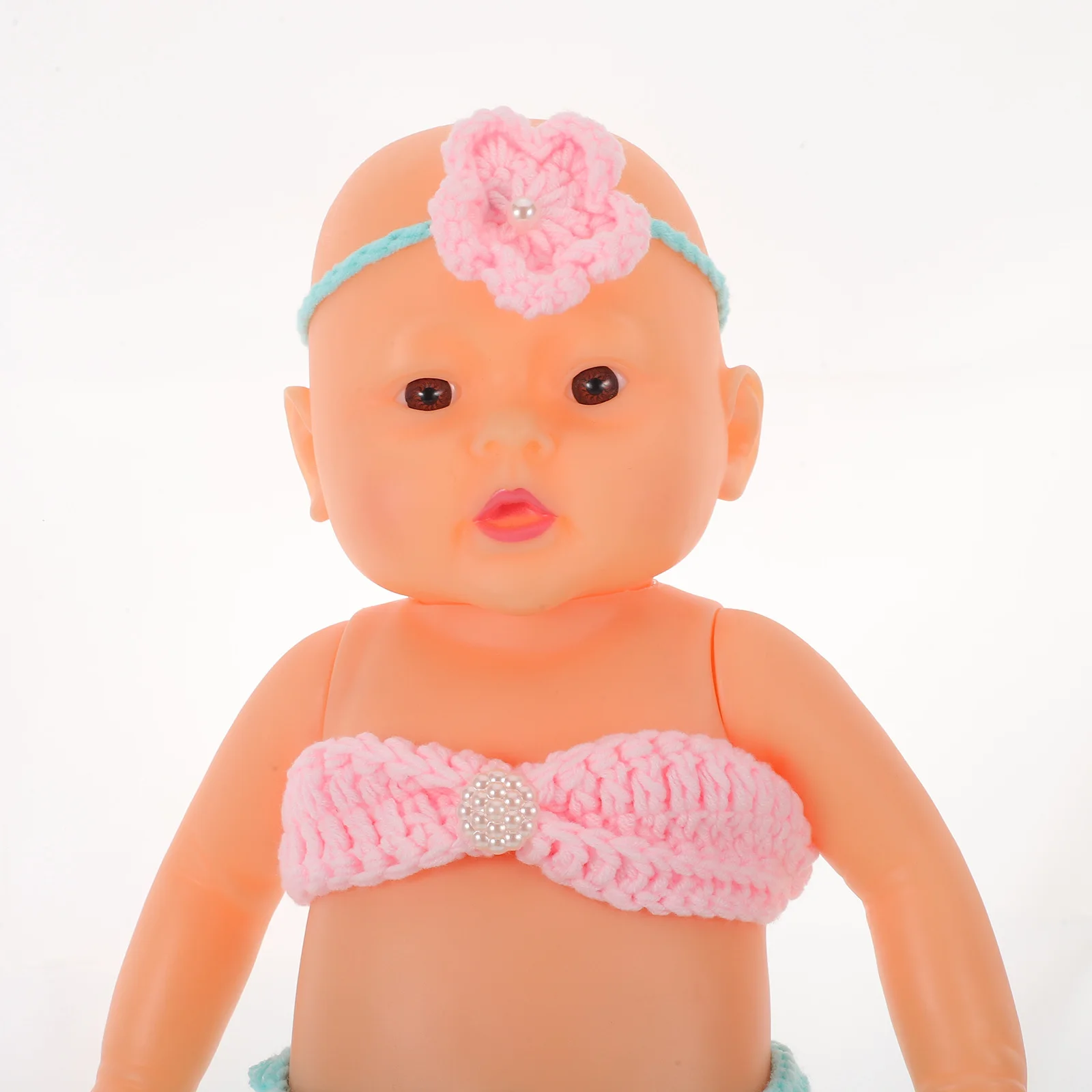 

1Set Newborn Photography Prop Mermaid Crochet Tail Outfit Handmade Baby Photo Props Soft Newborn Photoshoot Costume Set