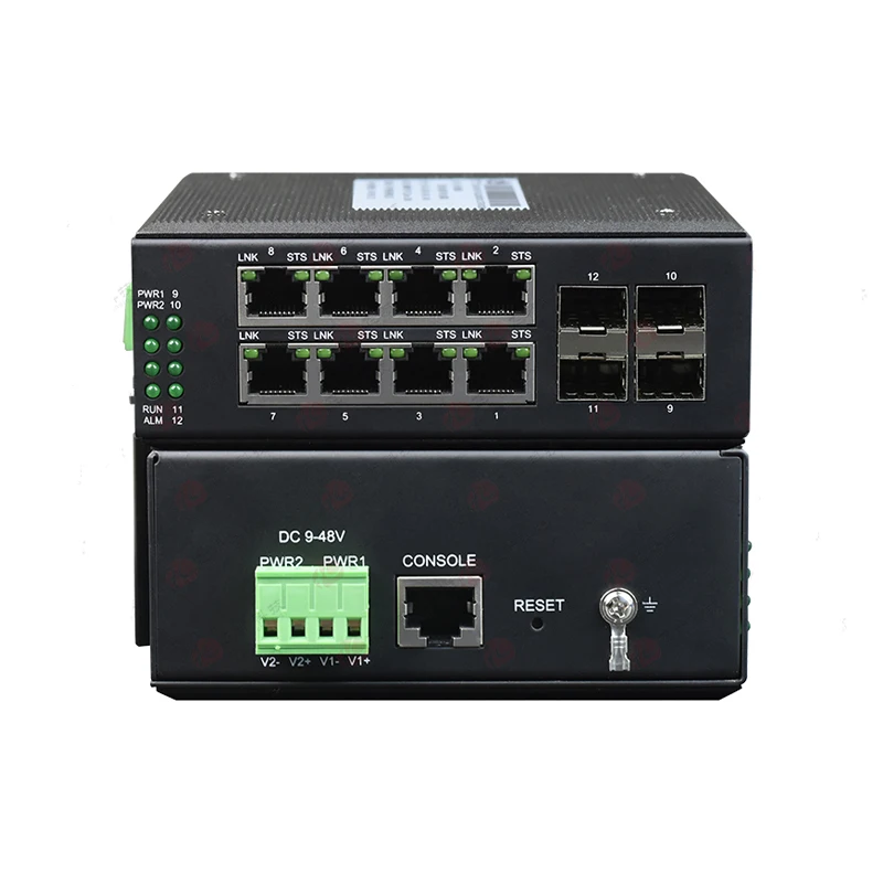 DIN Rail L2 Managed 8 Port Ring Network Switch Gigabit Industrial Ethernet Switch With SFP Slot view 5