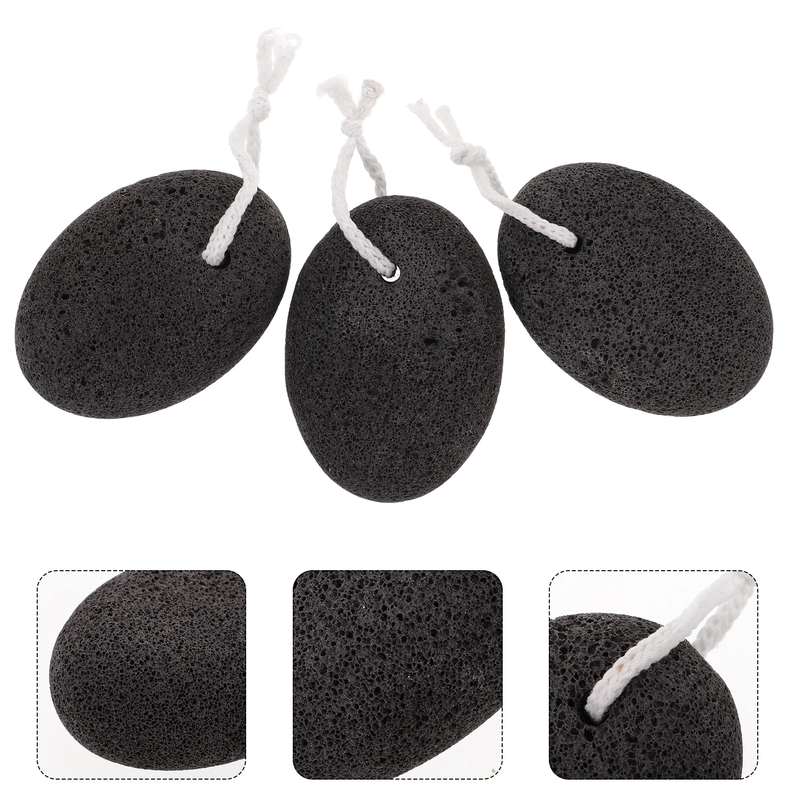 

3 Pcs Exfoliating and Foot Polishing Tool Scrubber Pumice Stones for Feet Volcanic Rock Bbyekctc Natural File