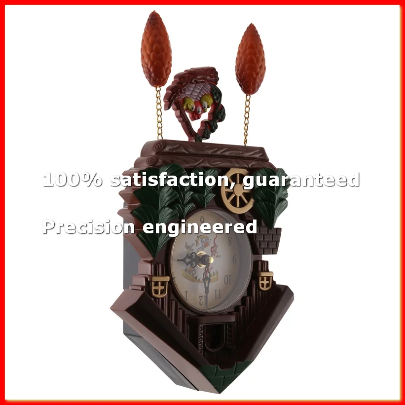House Shape 8 Inches Wall Clock Clock Vintage Bird Bell Timer Living Room Pendulum Clock Craft Art Clock Home Decor-A13G