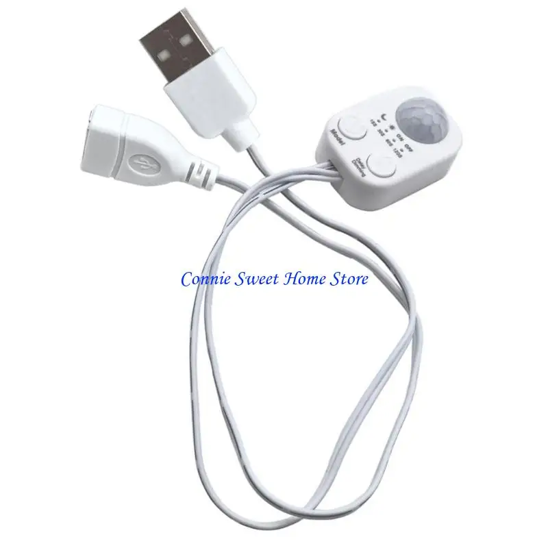 LXAF Motion Activated USB Switches For LED Strips with Sensors Adjustable Delay Time Brightness Control Wide