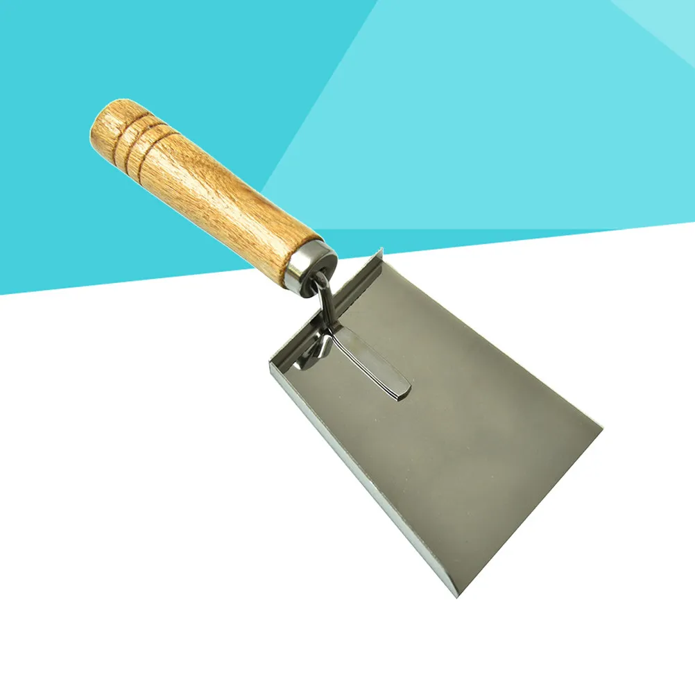 Heavy Duty Beekeeping Cleaning Shovel Stainless Steel Head Comfortable Wood Handle Wearproof Strong Bearing Bee Hive Scraper