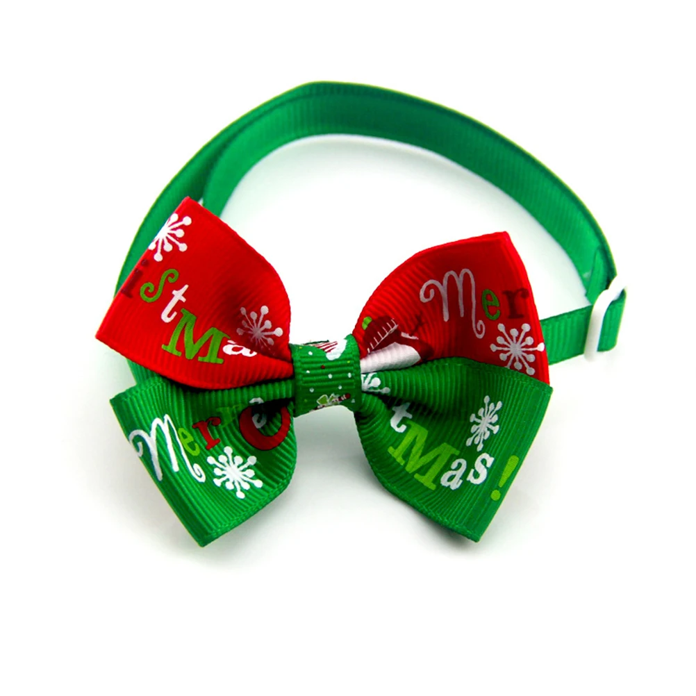 

3pcs Pet Bow Tie Christmas Themed Dog Bowknot Collar Adjustable Durable Pet Decoration For Cat Dog Random Style