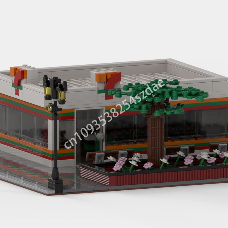 

799pcs MOC 7-11 and Flower Bed Mini Modular Buildings Building Blocks Christmas toy Gift STEAM Learning creative collector