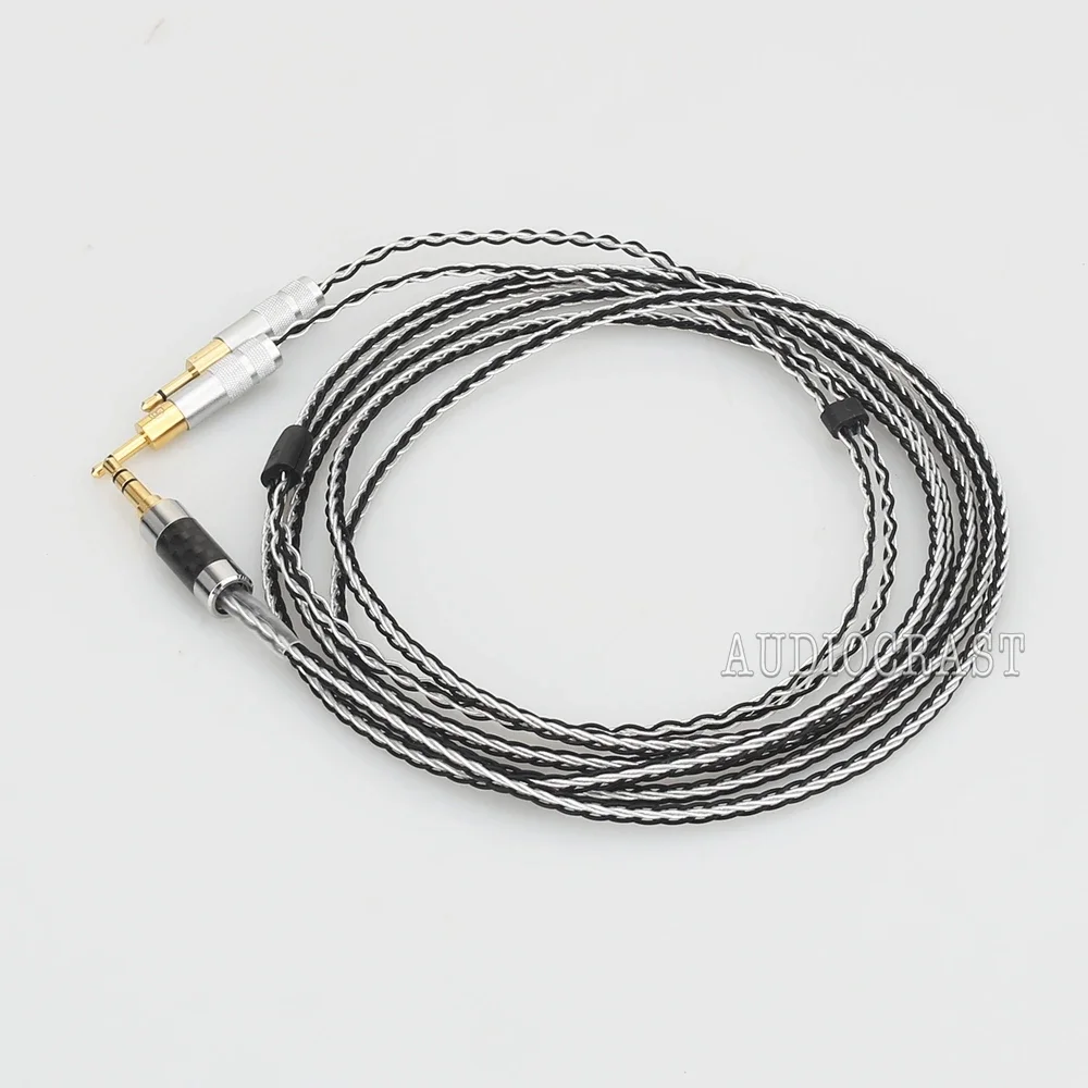 Audiocrast 2.5/3.5/4.4mm Balanced 8core Silver Plated Headphone Upgrade Cable for HD700 HD 700 M1060 M1060c Earphone