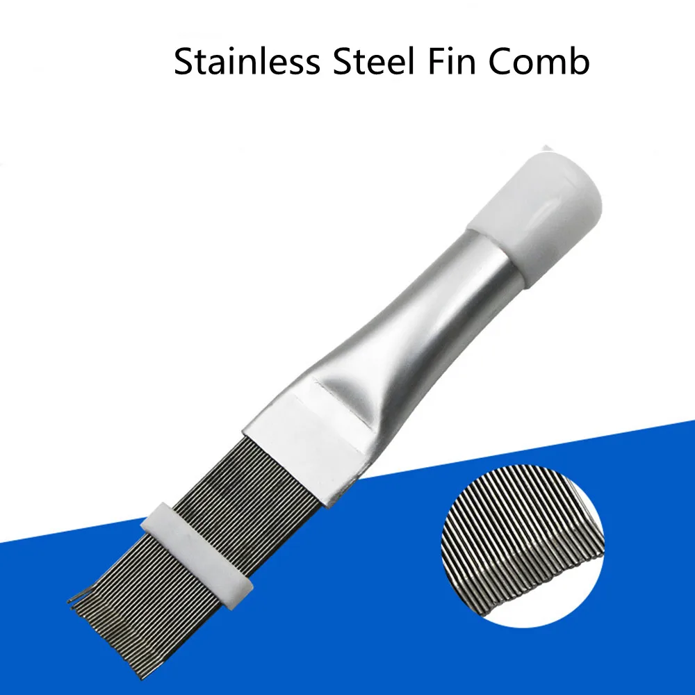 Air Conditioning Fin Condenser Comb Stainless Steel Fin Comb Refrigeration Service Tool Tilting Blade Cleaning Brush