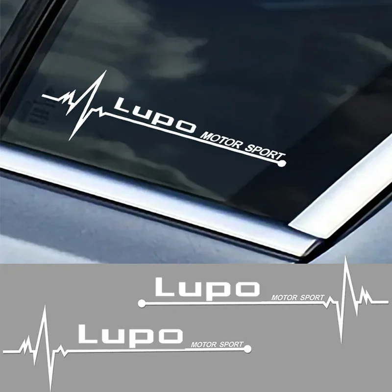 Adesivos para Janelas Laterais de Carro 2PCS para Volkswagen VW Lupo, Logo à Prova d'Água, Estilo Tuning, Decalques de Vinil, Acessórios