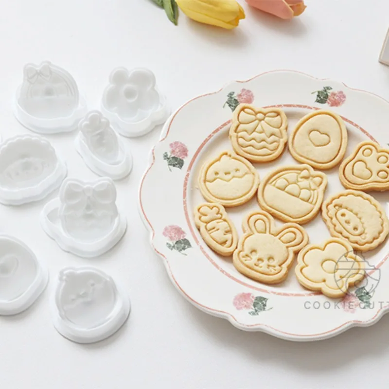 Cartoon Easter Bunny Cookie Mould Cute Rabbit Chick Eggs Animal Pattern Biscuit Cutter Cake Decorating Tools Baking Molds