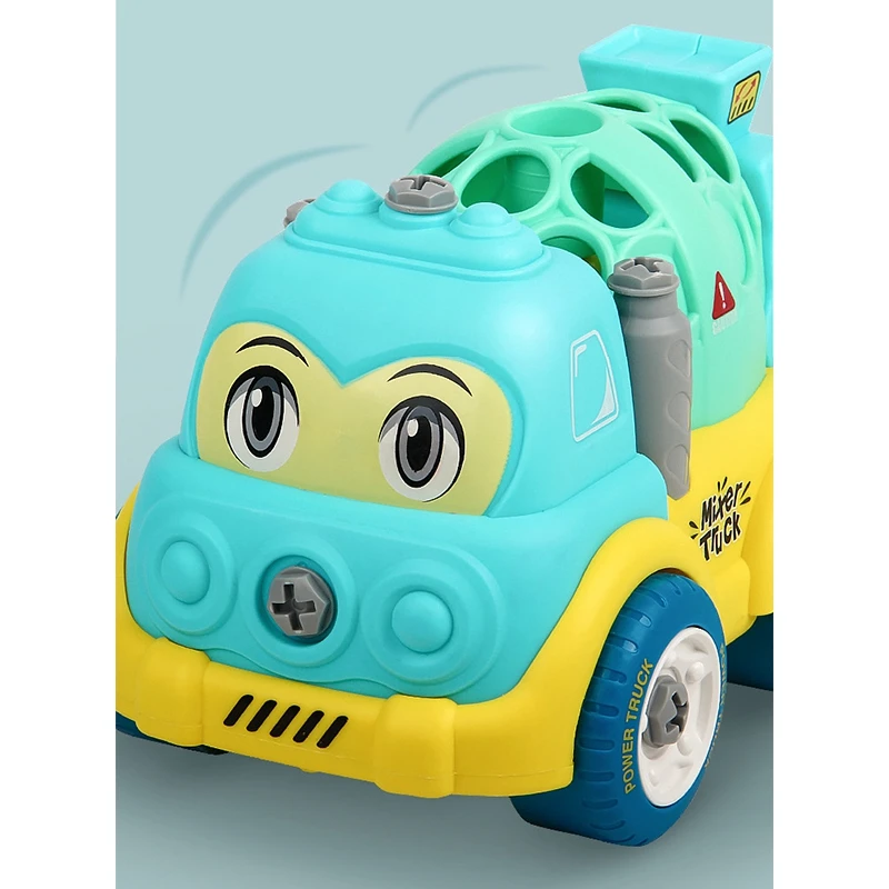 Smontare i giocattoli camion da costruzione Cartoon Vehicle Cars Stem Building Toy fai da te Engineering Learning Educational Set