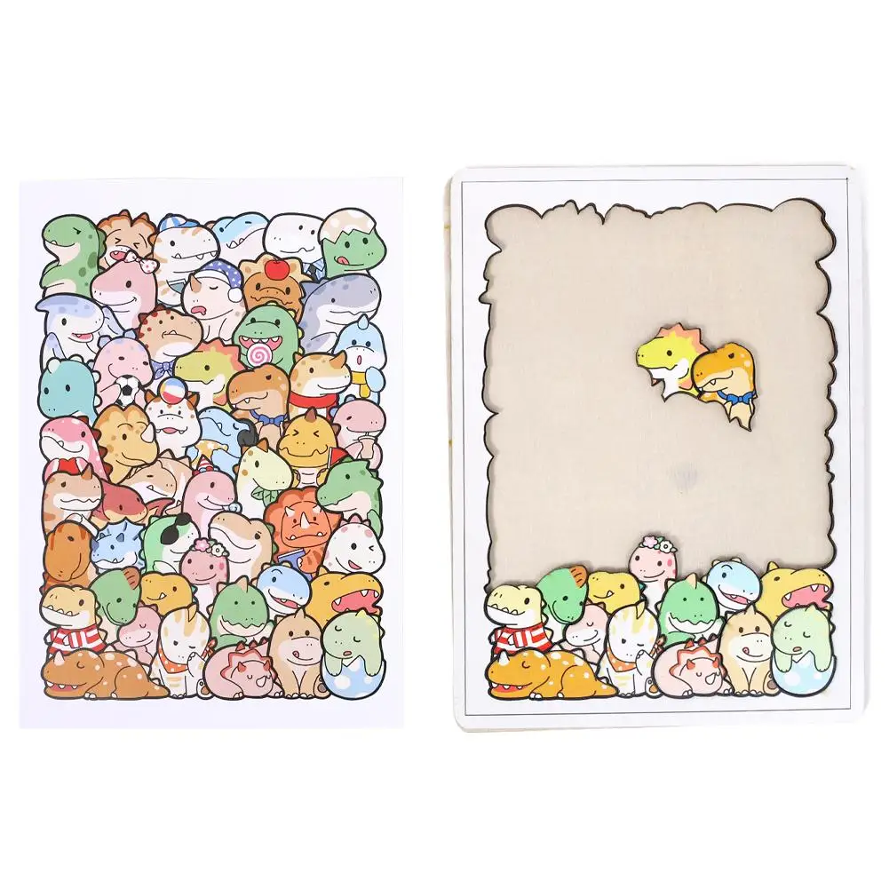 50 Stück Holz-Katzenpuzzles, Tier-Holzpuzzle, Stapelspielzeug, Lernpuzzle für Kinder, Jungen, Mädchen, Geschenke, Dekoration, Malerei – Detail 21