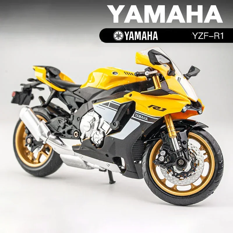 

1:12 Yamaha YZF-R1 Racing Motorcycles Simulation Alloy Motorcycle Model Shock Absorbers Toy Car Kid Gift