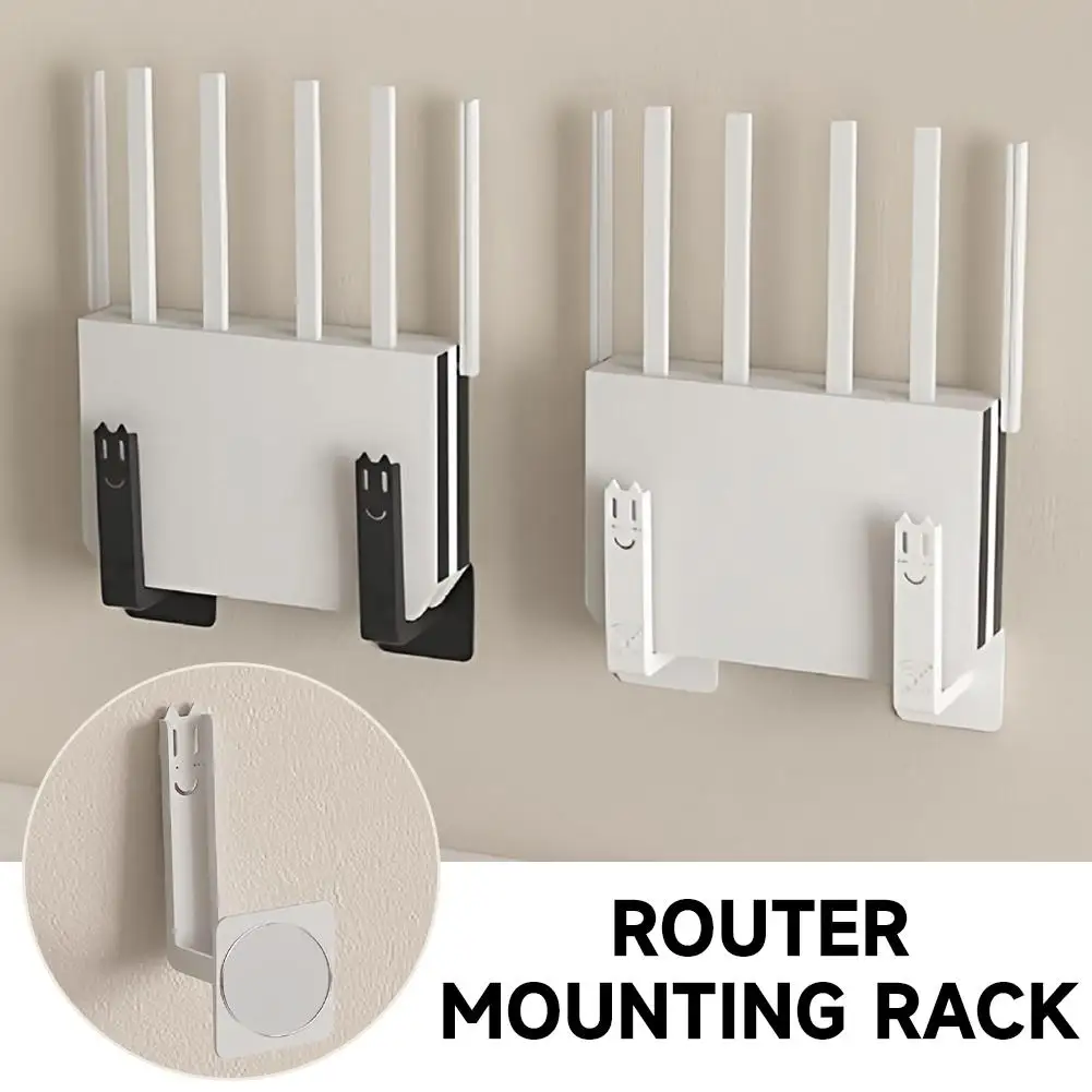 Support mural pour routeur, support de modem Wi-Fi sans perçage, étagère organisatrice robuste pour la maison et le bureau