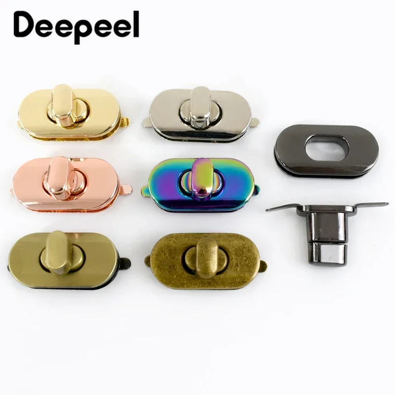 2/3/5Pcs Deepeel 35*18mm Metal Turn Lock Buckle for Purse Handbag Replace Twist Locks Wallet Closures Clasps Bag Accessories