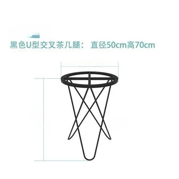 U-shaped cross coffee wrought iron  foot bracket, desk coffee table bar table dining   foot metal   rack