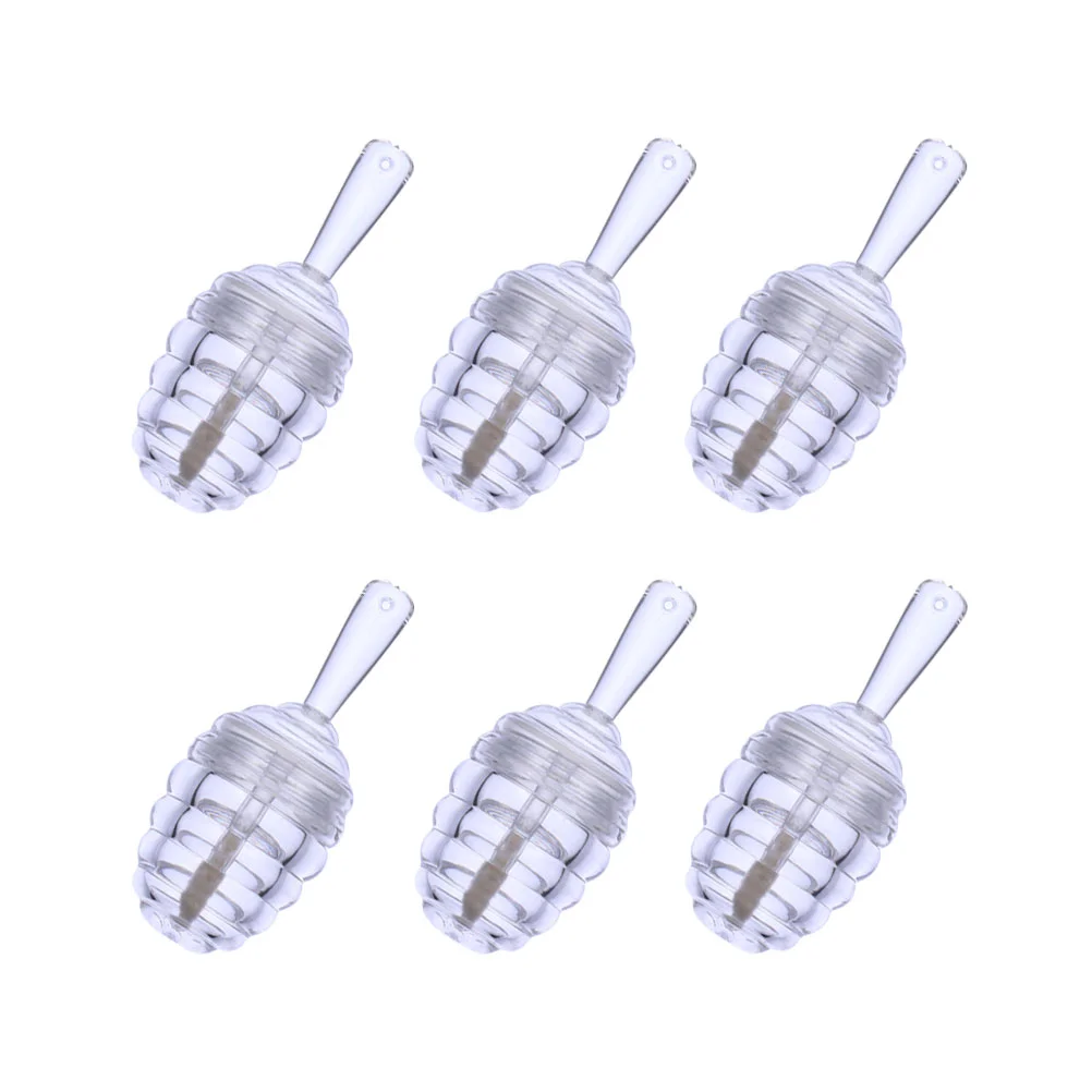 6 Pcs Honeycomb Lip Gloss Tube Container Clear Balms Tubes Transparent Lipstick