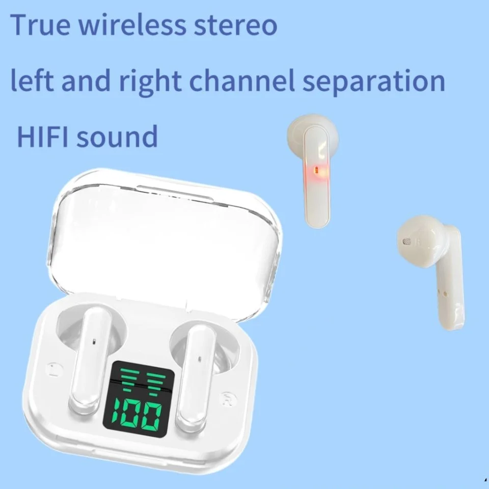 سماعة بلوتوث لاسلكية أصلية 1388 TWS بتصميم شفاف HIFI جودة صوت بلوتوث 5.3 لجميع الهواتف الذكية