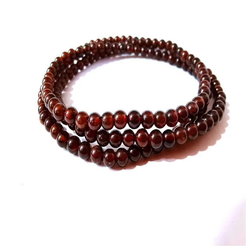 , , triple wrap around wrist garnet bracelet