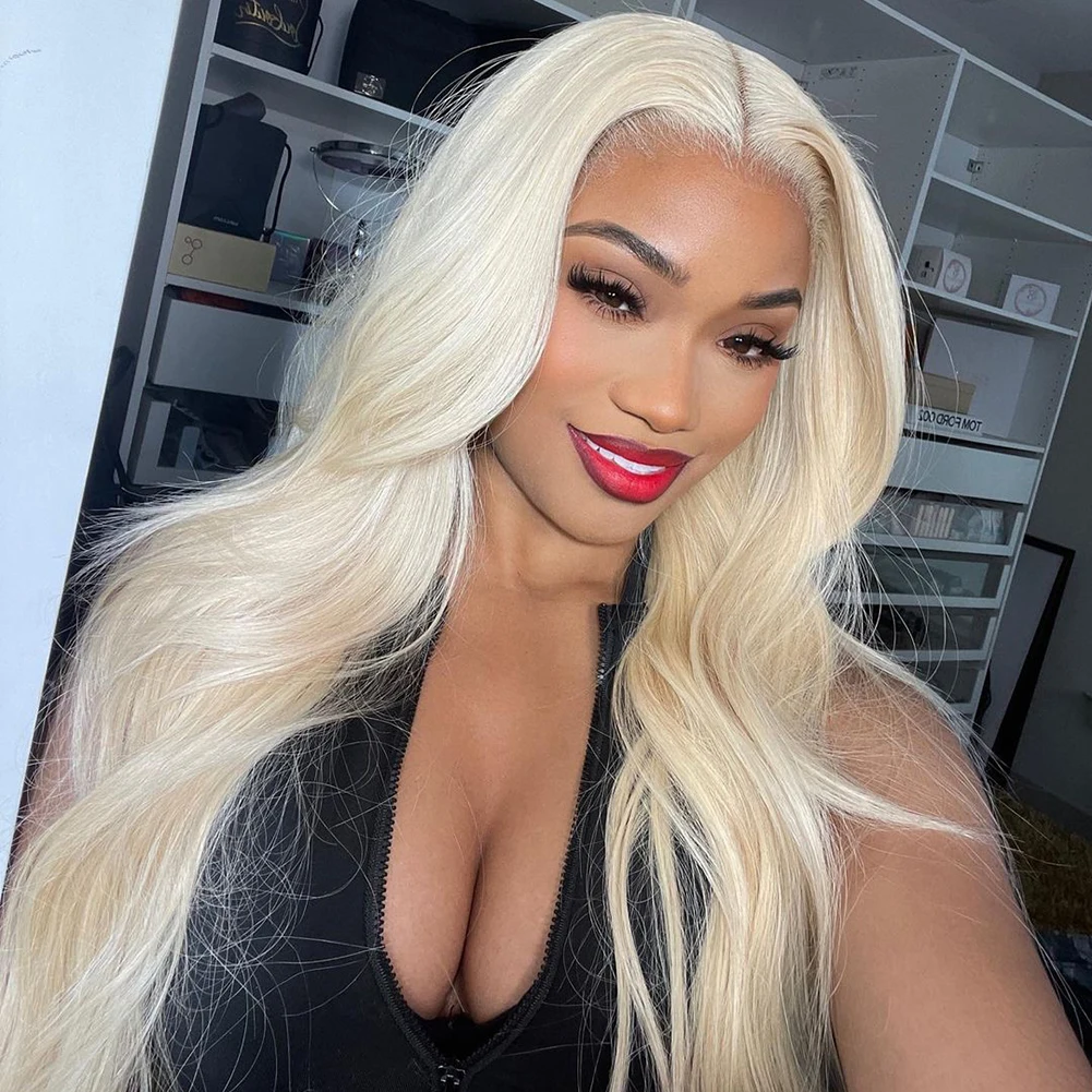 Charisma Synthetic Lace Front Wig 613 Blonde Long Body Wave Wigs for Women Pre Plucked Natural Hairline Wavy Hair Lace Wig