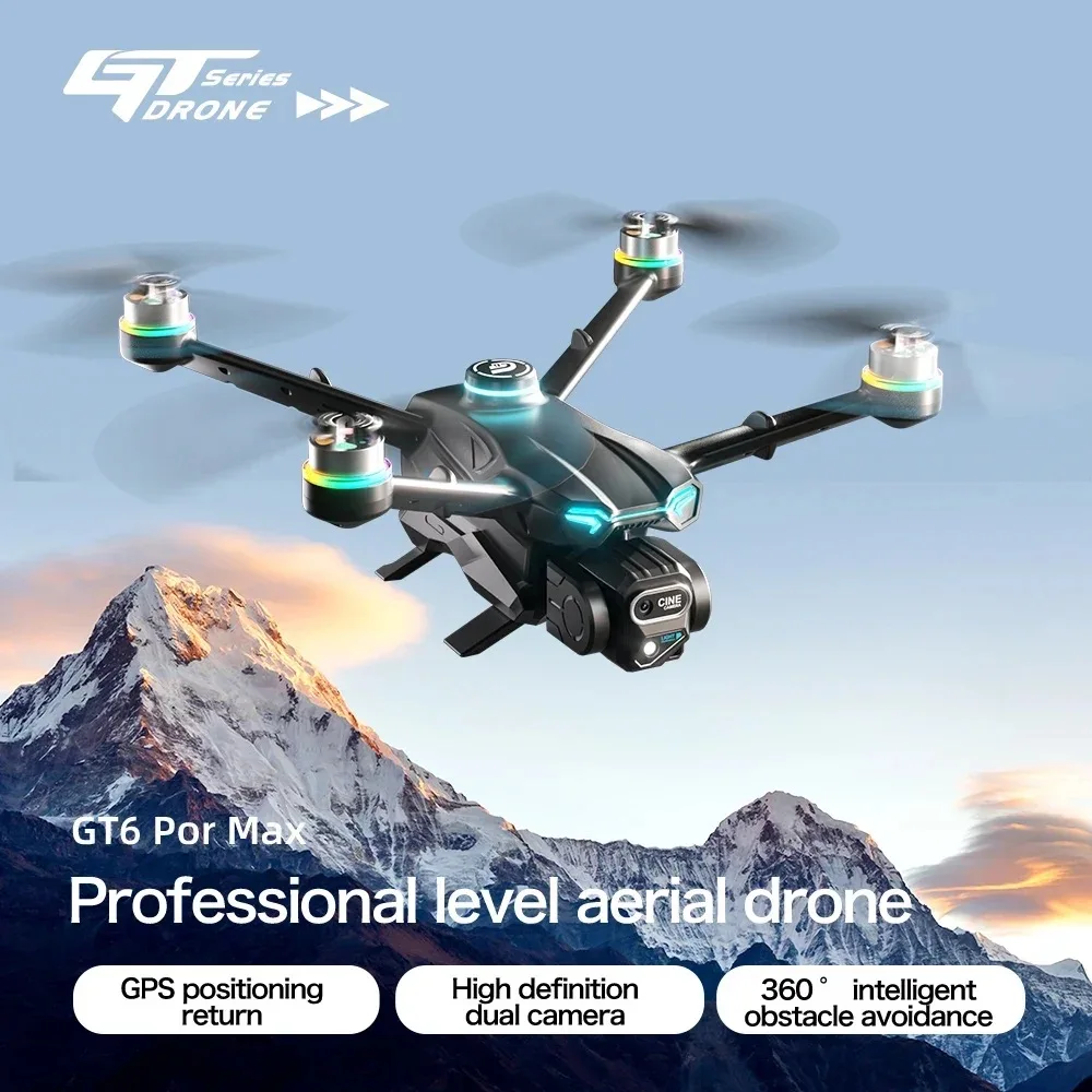 MINI GT6 GPS Rc Drone 8K HD Dual Camera Electric Control 5G Wifi Aerial Photography Obstacle Avoidance Brushless Gps Drone Toy