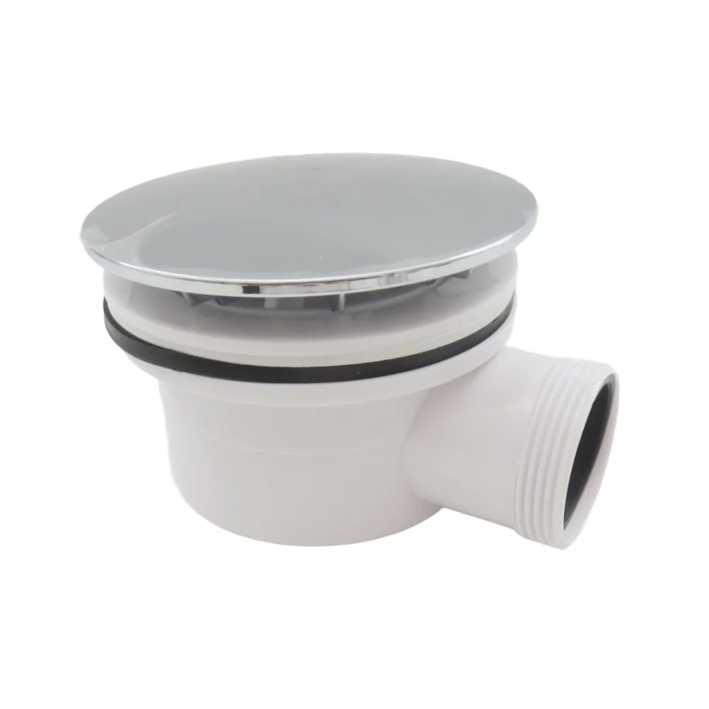 Shower Drain Trap ABS Shower Drain For Bathroom Built-in Smell Trap Side Drainage System Quick Water Flow For Shower Base