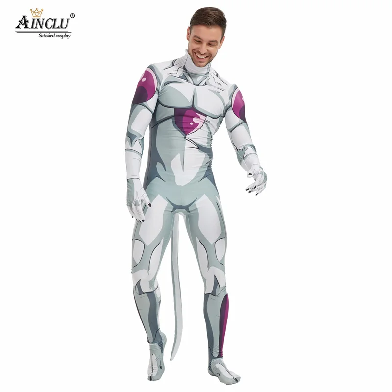 Uomo Vegetto Frieza Costume Cosplay stampa 3D Zentai tuta tuta Halloween Outfit per adulti e bambini