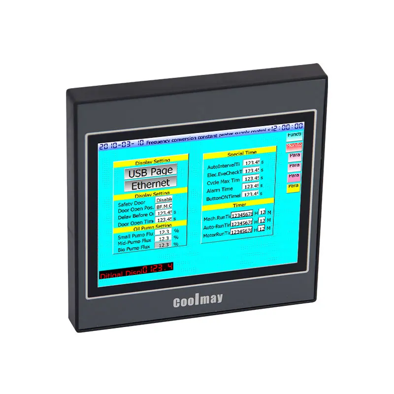 Small compact 320*240 resolution color HMI touch screen 3.5 inch industrial monitor CNC controller kit