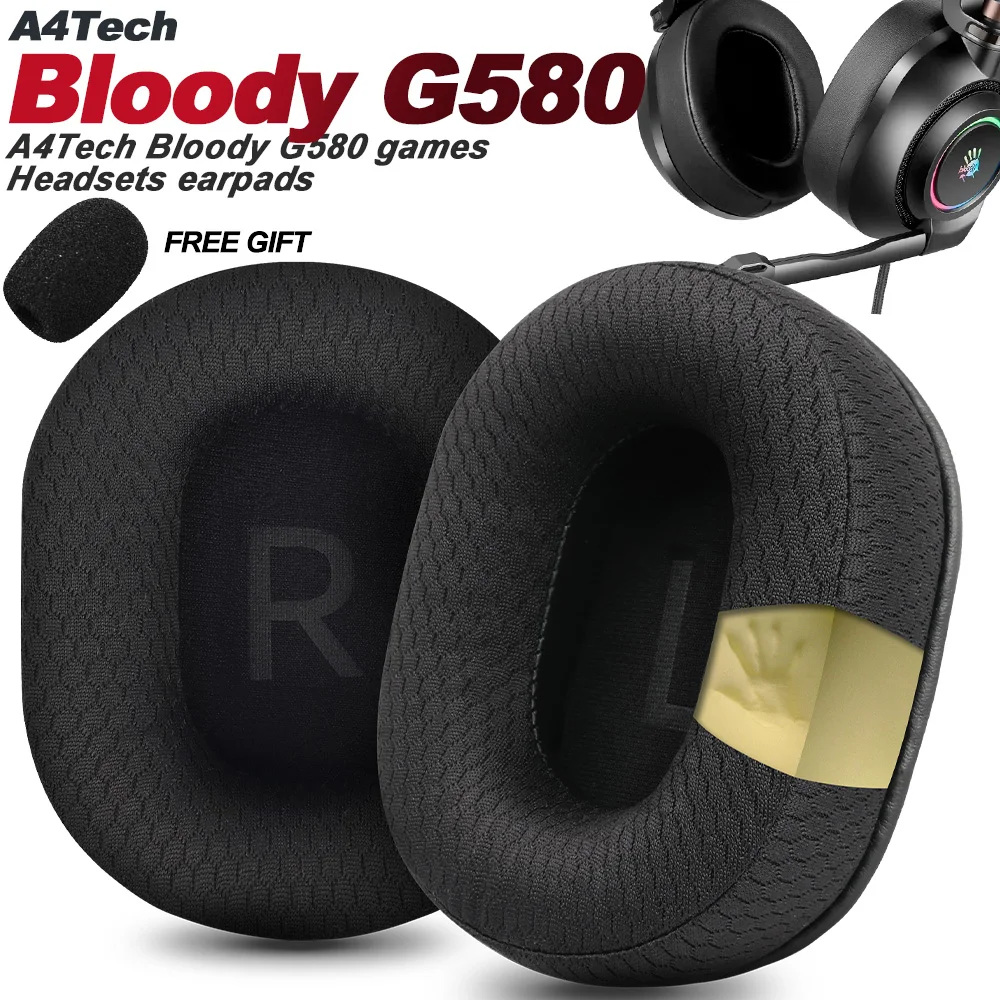 Earphone pads For A4Tech Bloody G580 G600i replacement Earpads headphones Earmuffs Soft cloth Memory Covers Sponge