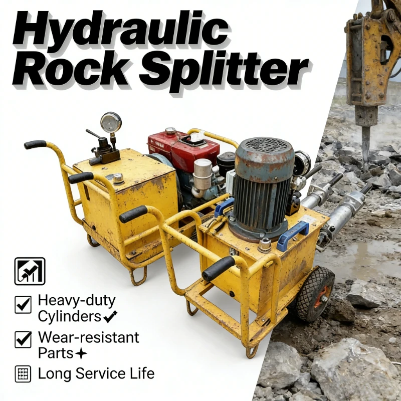 Customized Portable Hydraulic Rock Splitter, Compact Design For Demolition Of Concrete And Hard Rocks