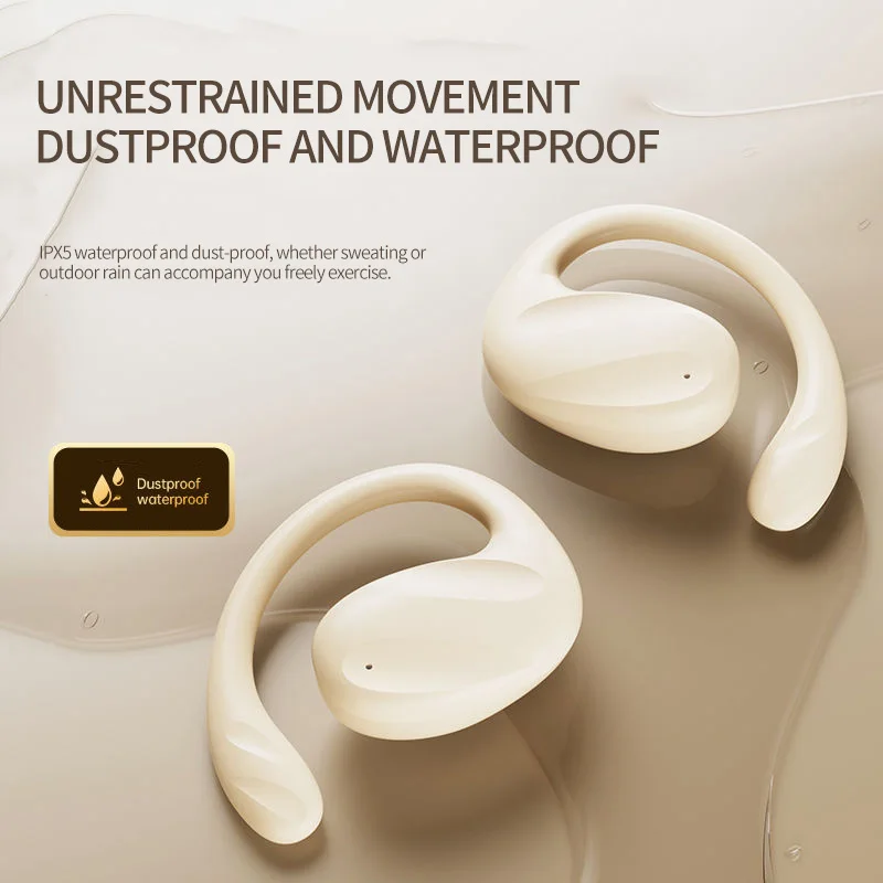 Aigo SJ225 Open Earphones HD Voice Call Noise Reduction Air conduction True Wireless Bluetooth 5.4 WaterProof Headset 2024 New