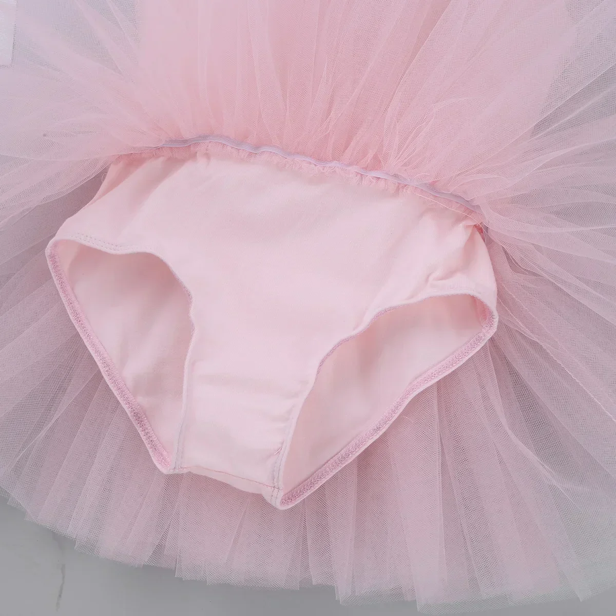 

Kids Girls Tutu Ballet Dress Dancewear Sleeveless Stretch Mesh Splice U-shaped Back Gymnastics Leotard Dance Ballet Tutu Dress