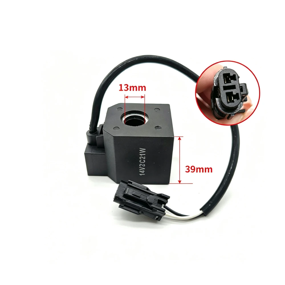EDH0427V-H Pilot-Solenoid Coil 12V 24V For Hyundai-R200 R210 R220-5 Excavator-Hydraulic Safety Lock Valve Aluminum Alloy