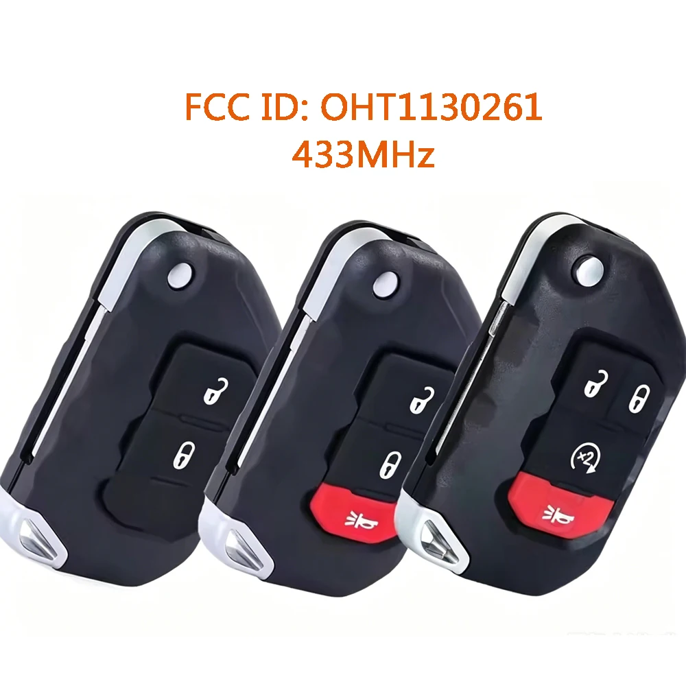 KEYECU OHT1130261 Intelligenter Fernbedienungsschlüssel für Jeep Gladiator Wrangler 2018 2019 2020 2021 2022 2023 2024 68416784 68292942 68416782