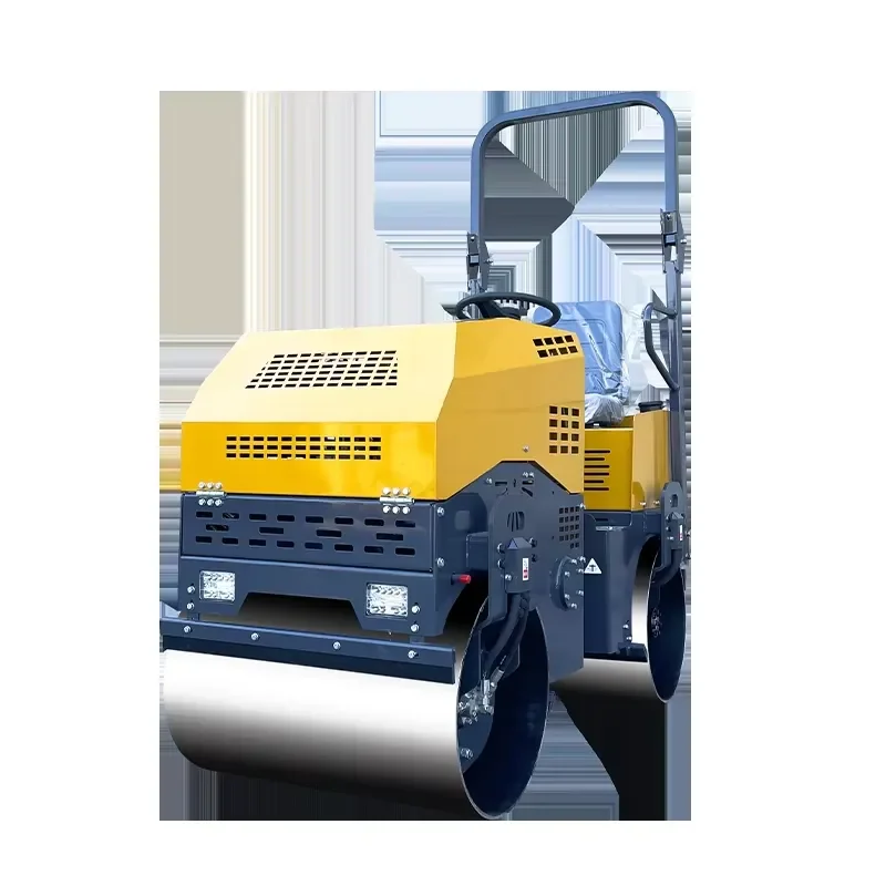 Compact Hand Pushed Single Drum Roller for Sidewalks and Parking Lots