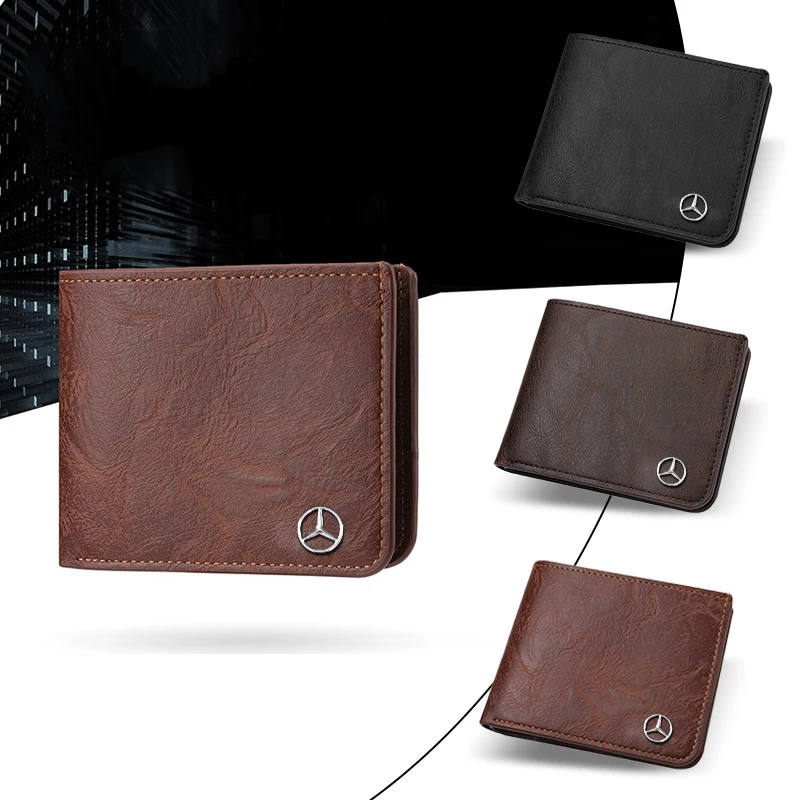 Portefeuille en cuir avec logo en métal vintage, porte-permis de conduire, porte-cartes de crédit, porte-documents pour Tesla Model Y Model3 Model S Model X