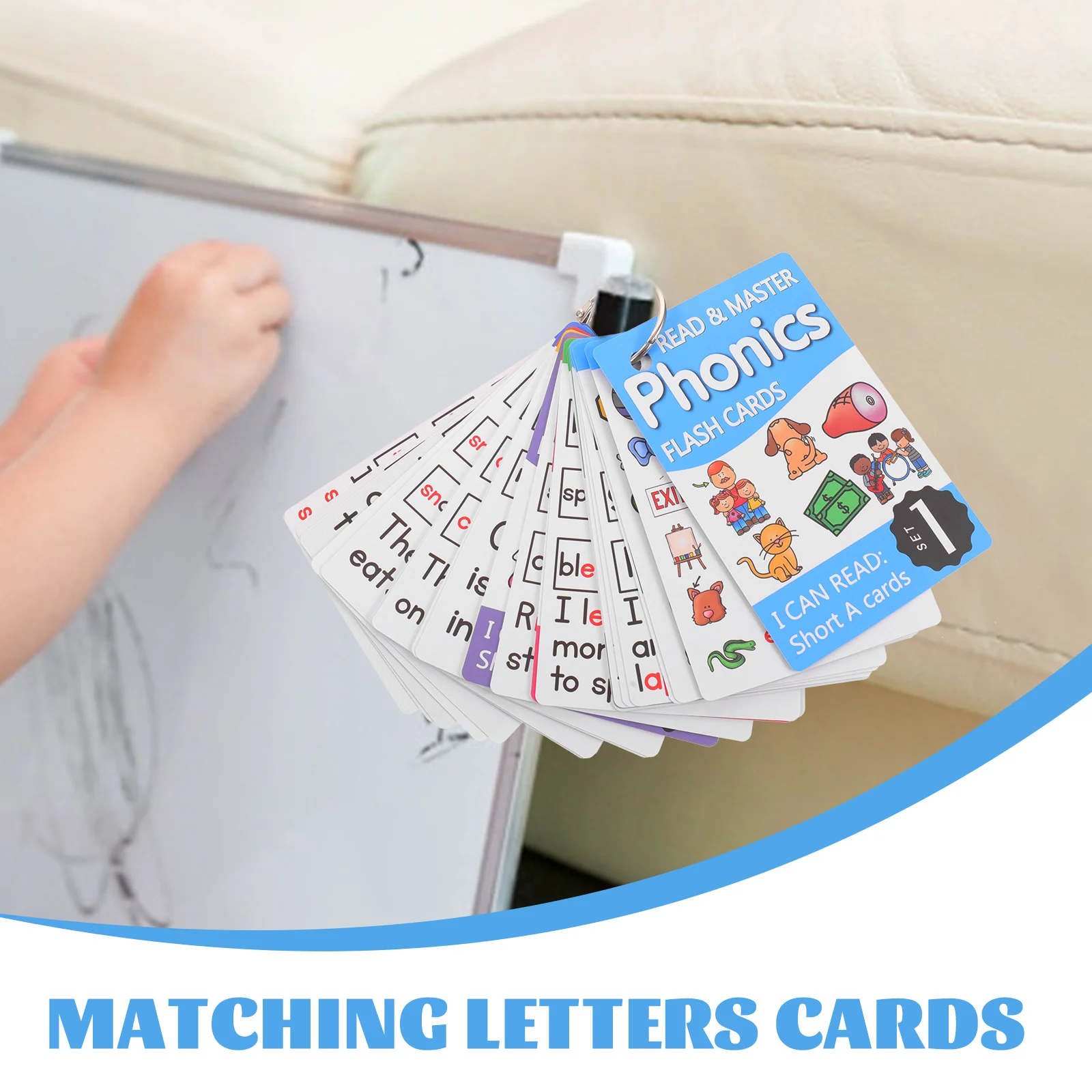 1Set Engelse spellingkaarten voor kinderen Woordleren Matching Game Vroege educatieve flashcards voor kinderen Geheugenvaardigheid