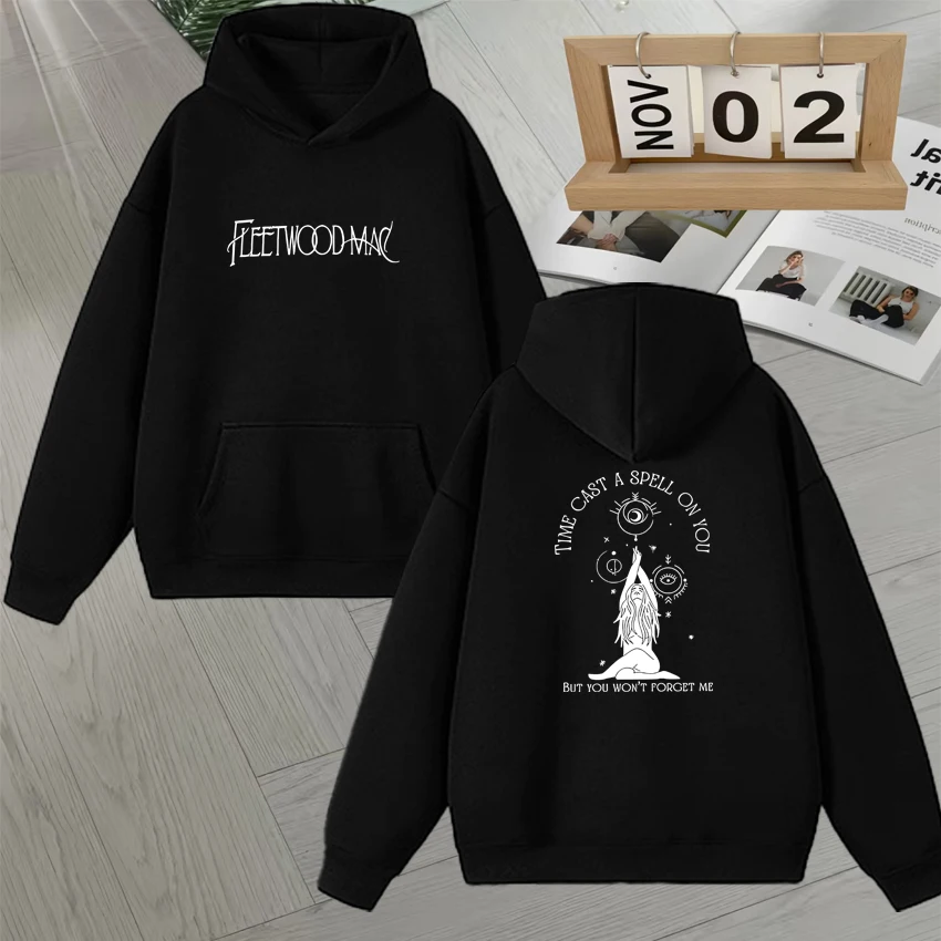 

2026 Rock Band Fleetwood Mac Tour Print Hoodies Men Women Fleece Vintage Hood Sweatshirts Loose Casual Oversized Pullover Unisex