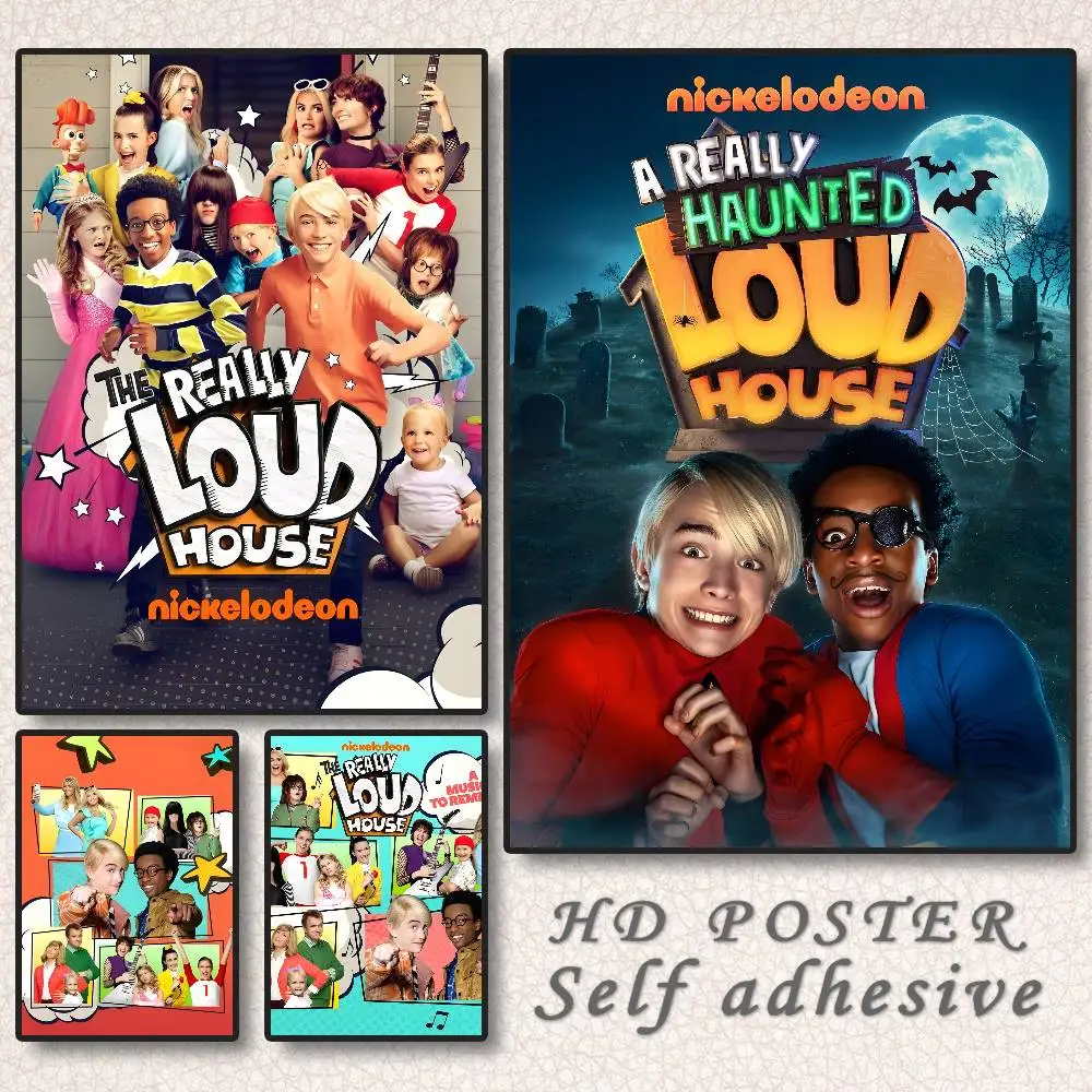 ملصق R-Really Loud House عالي الدقة على الحائط اللاصق المقاوم للماء وغرفة المعيشة المنزلية وغرفة النوم والديكور الجمالي