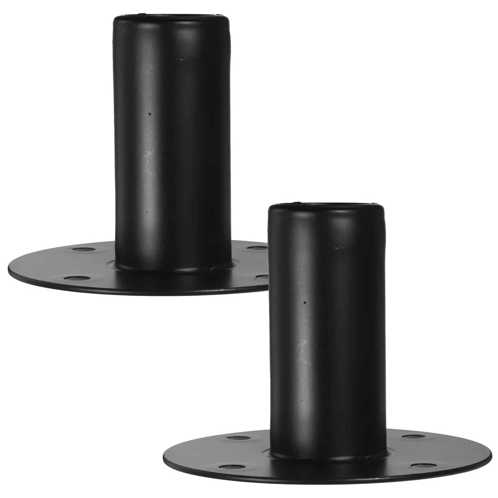 

2 Pcs Speaker Base Computer Speakers Aluminum Alloy Tray Stand Bracket Metal Desk