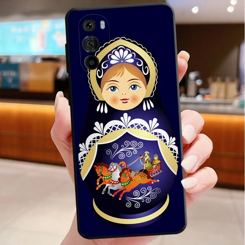 

Phone Case For Motorola Edge 50 40 Pro 60 50 40 30 Ultra Neo Fusion Moto G85 G72 G53 G54 G84 G13 G32 Russian Dolls Matryoshka