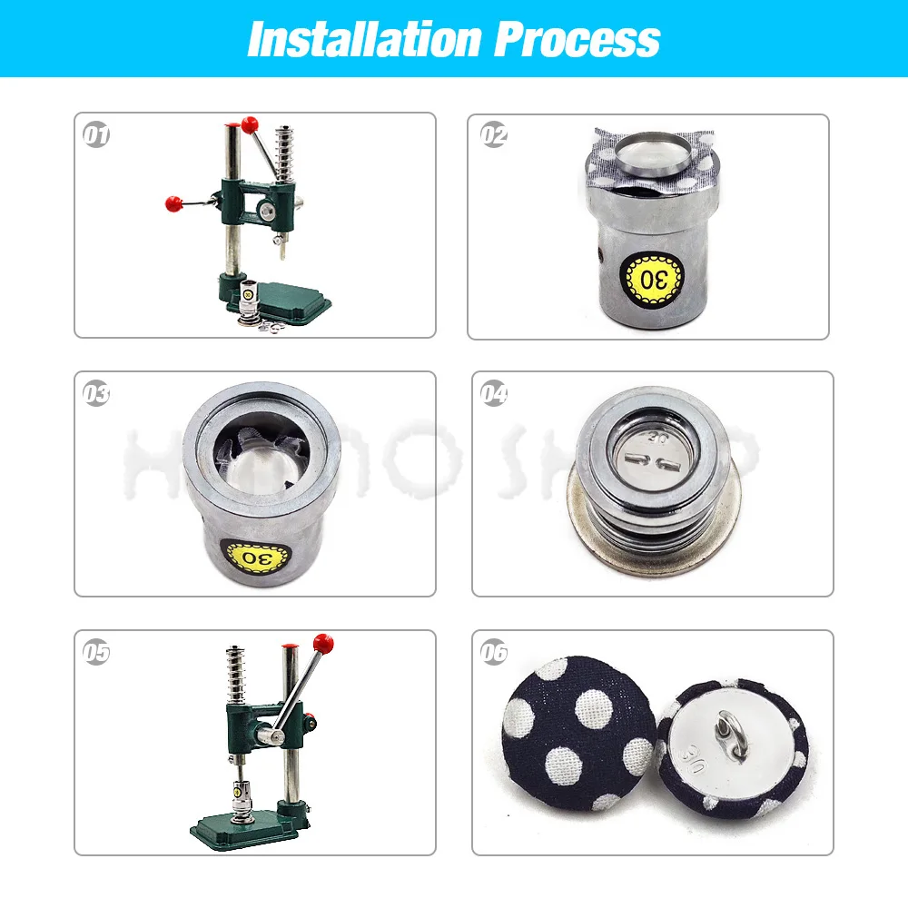 Tecido Coberto Botão Ferramenta De Molde, Molde De Forma De Pão, Botões De Cogumelo, Imprensa Die Montagem Ferramenta, Máquina De Imprensa De Mão,