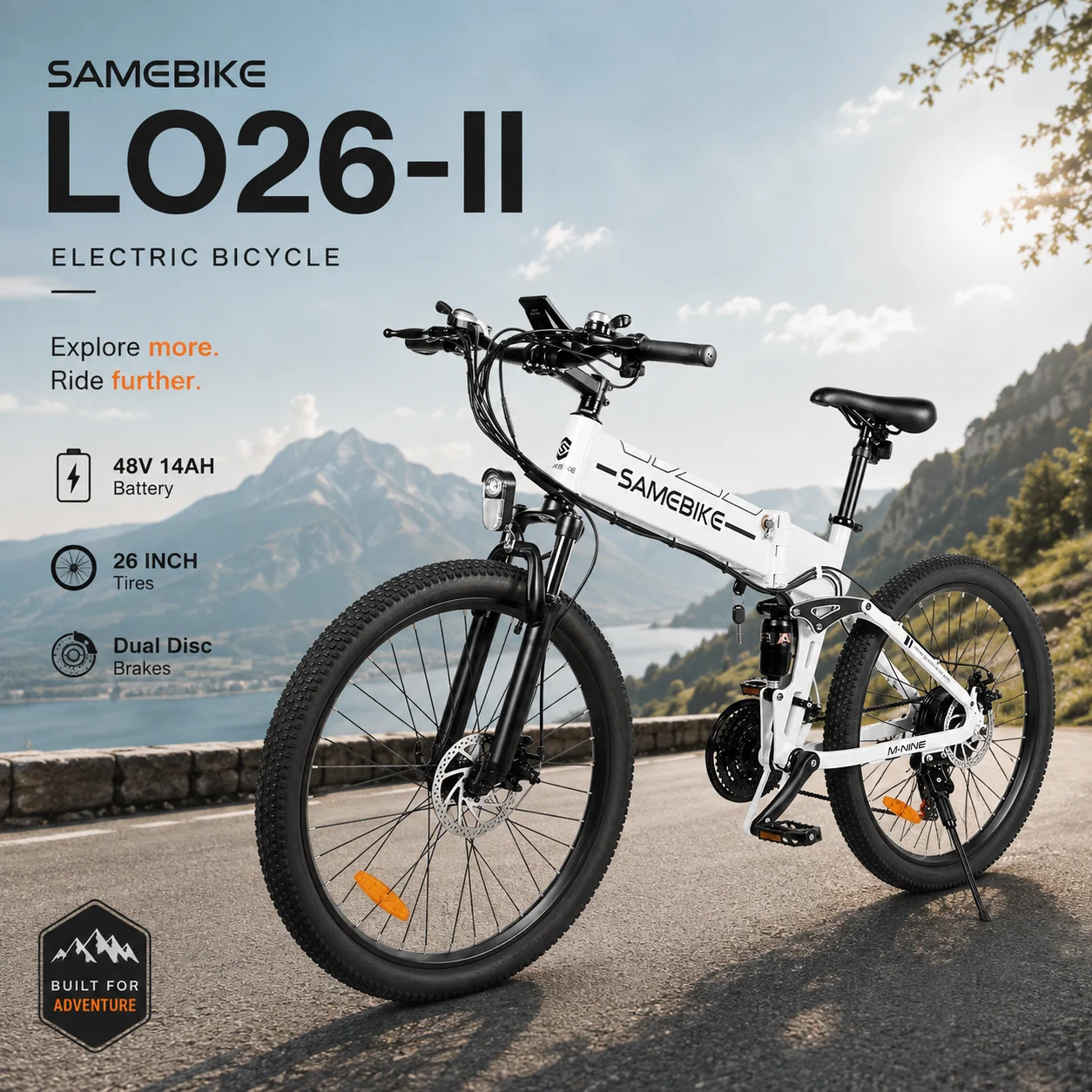 Elektrofahrrad SAMEBIKE 48V14AH Lithium-Batterie Klappbares Schnee-E-Bike …